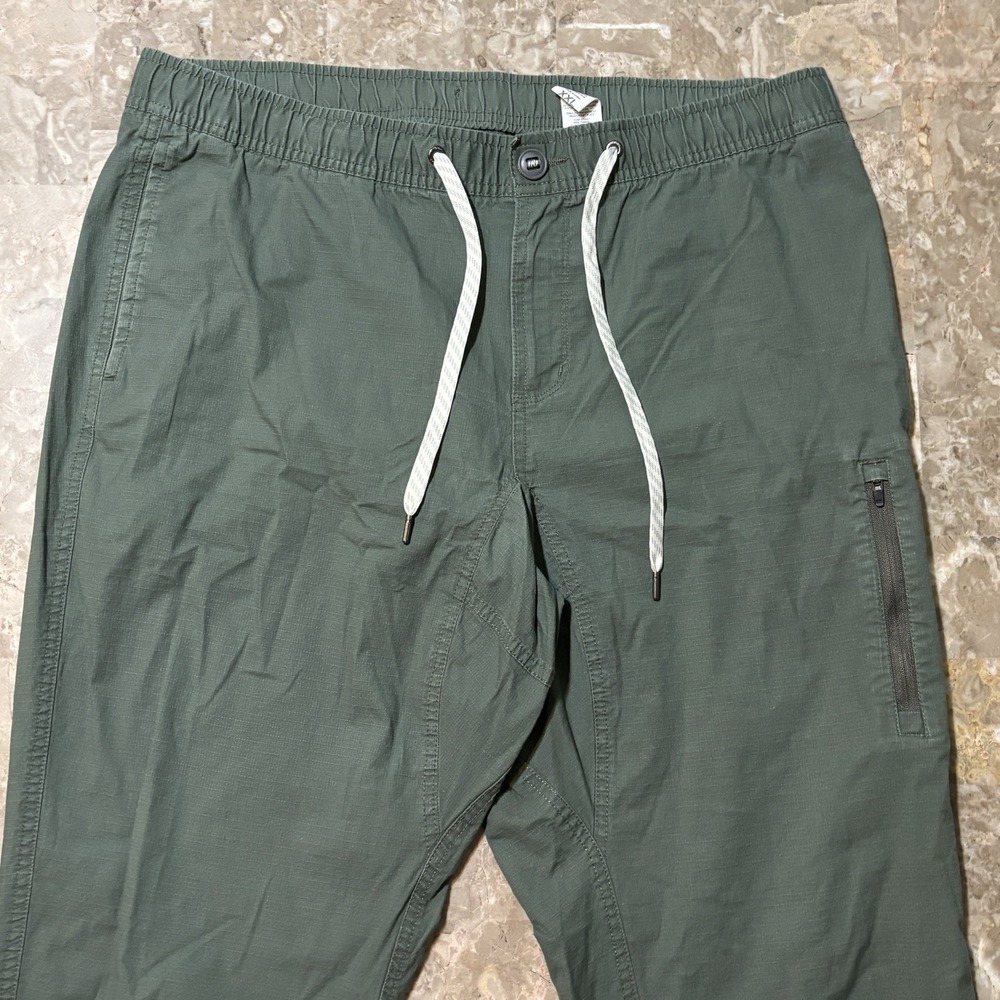Vuori Pants Mens 2XL Green Ripstop Climber Tapered 27" Drawstring